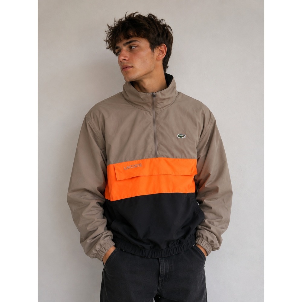 Vintage Y2K Lacoste Colorblock Quarter Zip Windbreaker Granola Preppy Outdoors